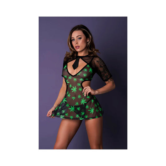 Magic Silk Dress Up High Achiever Black Pot Leaf