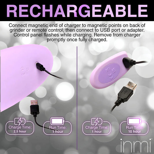 Inmi Thrust 'N' Grind Thrusting & Vibrating with Remote Silicone Grinder