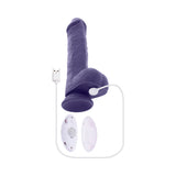 Evolved Pleasure Rider Rechargeable Dildo with Remote Silicone Purple