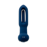 Evolved The Flapper Rechargeable Vibrator With Remote Silicone Blue