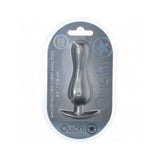 Ouch! Smooth Silicone Curvy Anal Plug 4.6 in. Gun Metal