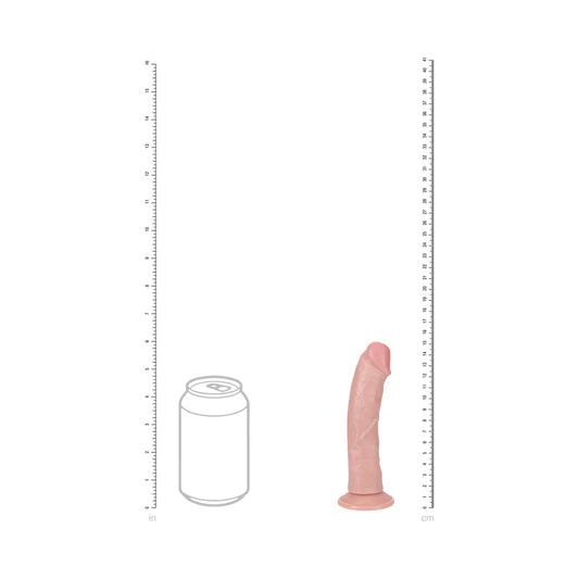 RealRock 6 in. Vibrating Cock Regular Curved Beige