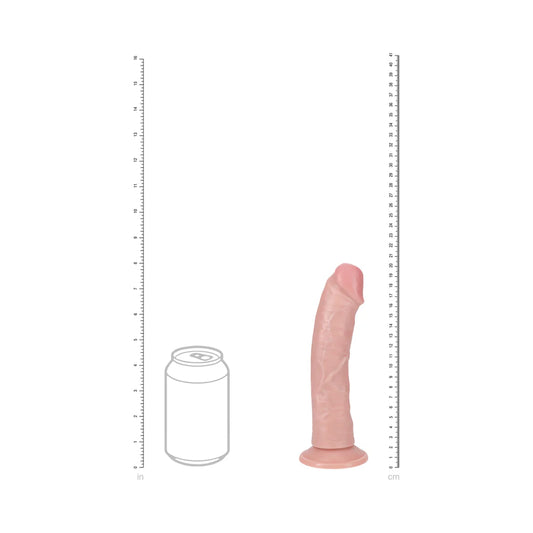 RealRock 8 in. Vibrating Cock Regular Curved Beige