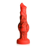 Creature Cocks Fire Hound Silicone Dildo Small Red/Black