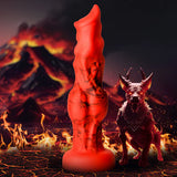 Creature Cocks Fire Hound Silicone Dildo Small Red/Black