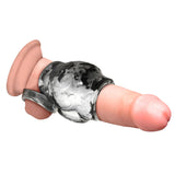 Creature Cocks Night Prowler Silicone Penis Sleeve - Large - Silver/Black