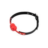 BREATHABLE RED COLOR SILICONE HEART GAG