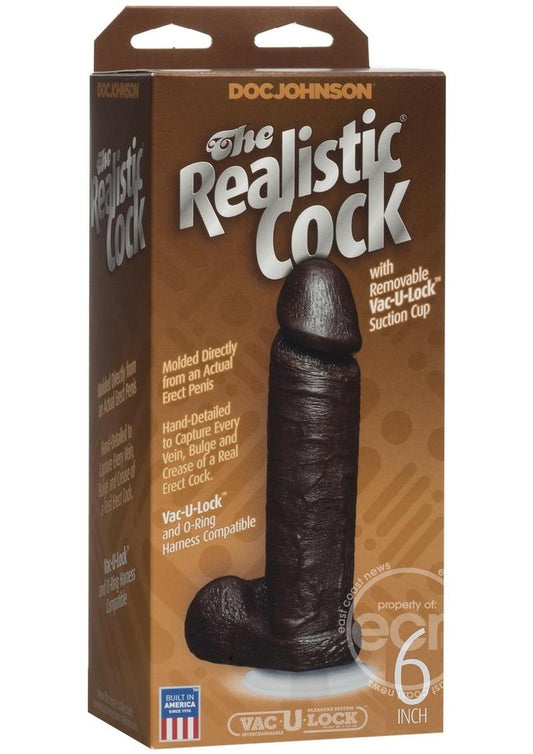 The Realistic Cock - 6 Inch Black