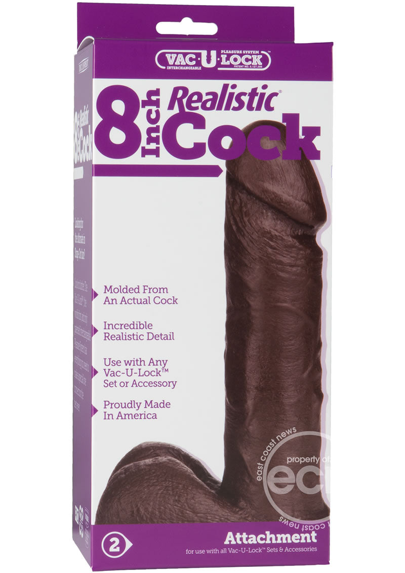 Vac-U-Lock - 8 Inch Realistic Cock FirmSkyn