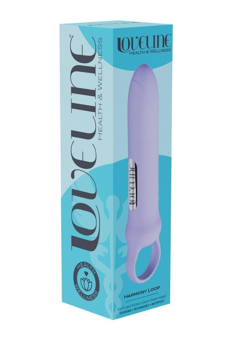 Loveline Harmony Loop Grip Vibe Ergonomic 10 Function Silicone Bullet Massager