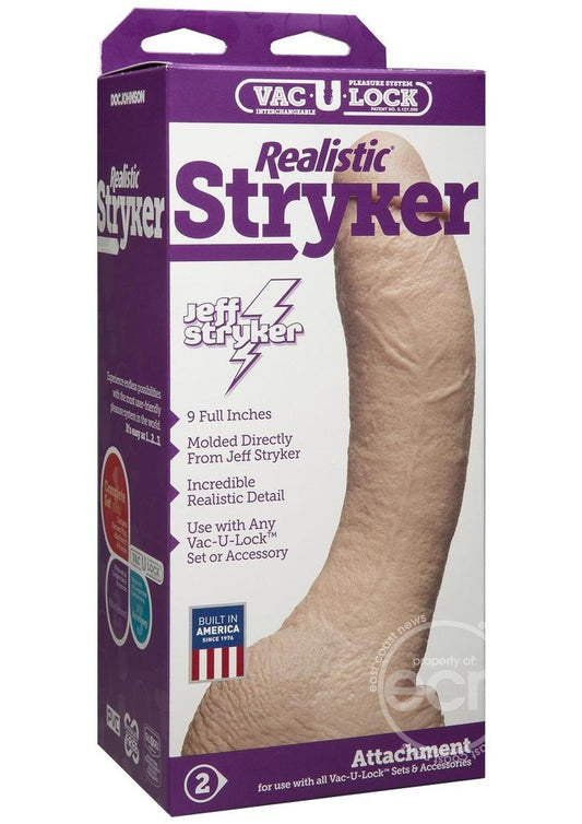 Vac-U-Lock Realistic Stryker Dildo 9in - Vanilla