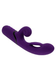 Pleasure Puff Rechargeable Silicone Expandable Rabbit Vibrator - Purple