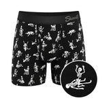The Bare Back Bones Glow in the Dark Skeletons Ball Hammock® Pouch Underwear With Fly
