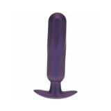 Ouch! Smooth Silicone Oblong Anal Plug 4.6 in. Metallic Purple