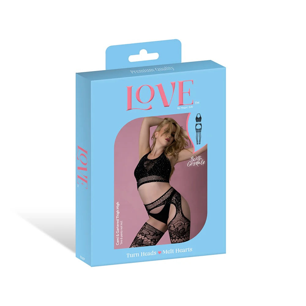 Magic Silk Seamless Cami & Gartered Thigh High O/S