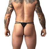 Male Power Ripple Micro V String Black