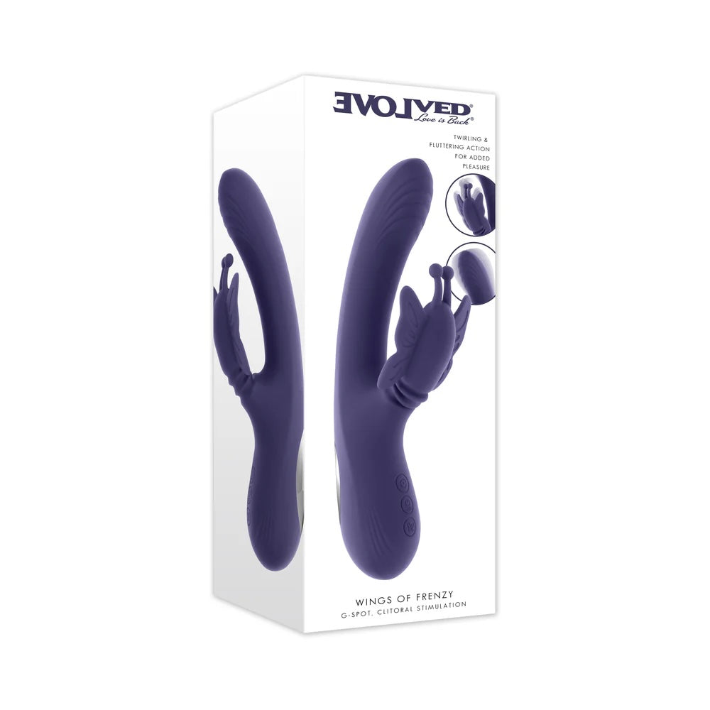 Evolved Wings Of Frenzy Thrusting Butterfly Dual Stimulator Purple