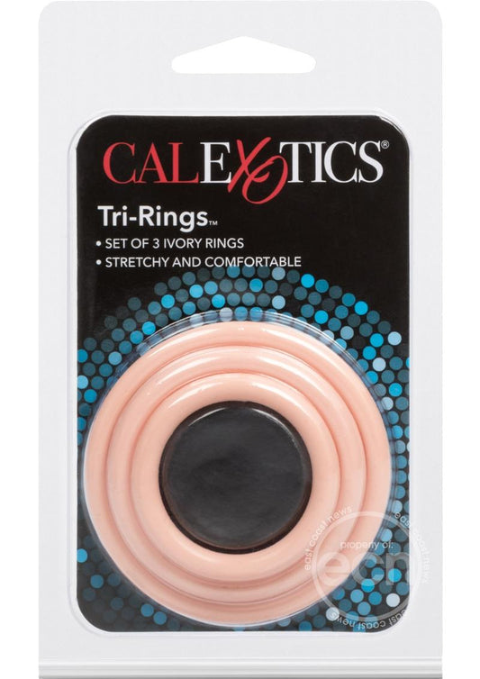 Tri Rings Cock Ring Set (3 Piece Set) - Vanilla