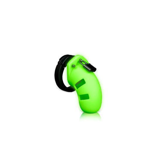 Ouch! Glow in the Dark 3.5 in. Silicone Cock Cage Neon Green