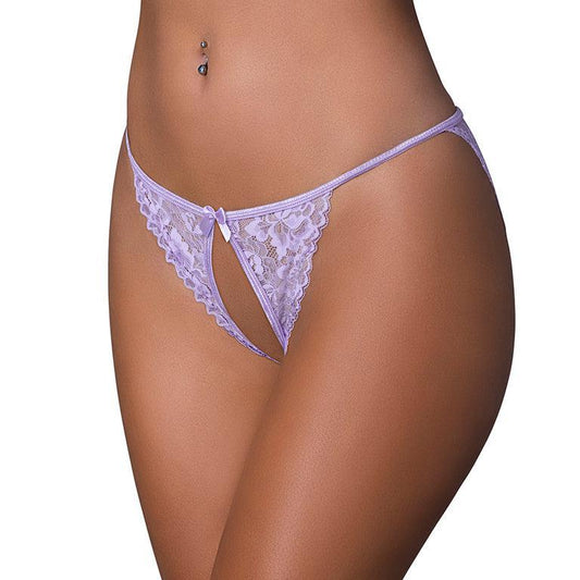 Magic Silk Pheromone Panties Crotchless & Open Back Panty 2-Pack Lilac/Aqua