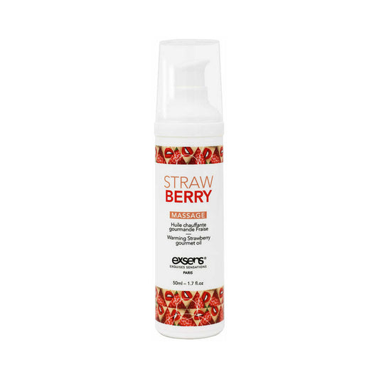 Exsens Warming Massage Oil Strawberry 1.7 oz.