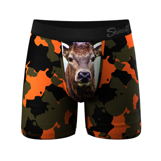 The Bambi Bunchers Orange Camo Deer Ball Hammock® Pouch Underwear With Fly