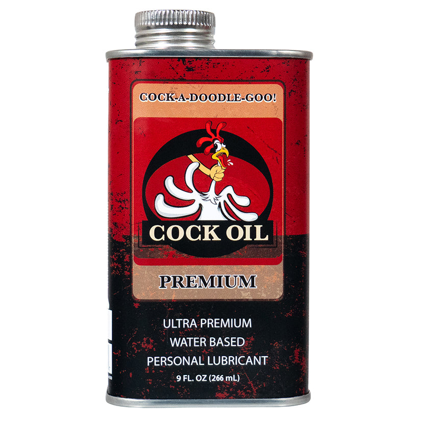 Cock Oil Water-Based Lubricant Metal Can with Plastic Liner 9oz