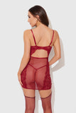 DEZI LACE & CHAIN CHEMISE SET
