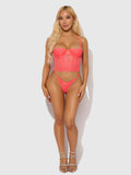 EDEN EMBROIDERED BUSTIER & TANGA SET