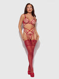 ANGELINA LIPS EMBROIDERY CUTOUT TEDDY