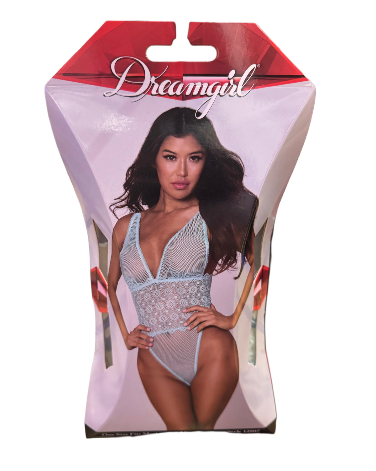 DREAMGIRL MINT FISHNET LACE TEDDY OS