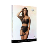 Shots Le Desir Bliss 2-Piece Fishnet Bra & Gartered Panty Set Black O/S