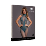 Le Desir Fishnet and Lace Bodystocking Ocean Deep O/S