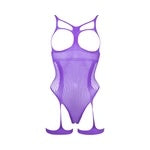 Shots Le Desir Bliss Open-Cup Strappy Gartered Teddy Purple O/S