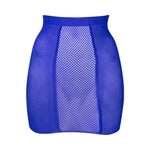 Shots Le Desir Bliss High-Waist Fishnet Skirt Blue O/S