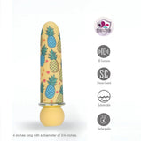 KONA 10-Function Rechargeable Silicone Pineapple Print JAGUAR POWER Bullet