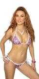 PINK MONEY TIE SIDE BIKINI SET