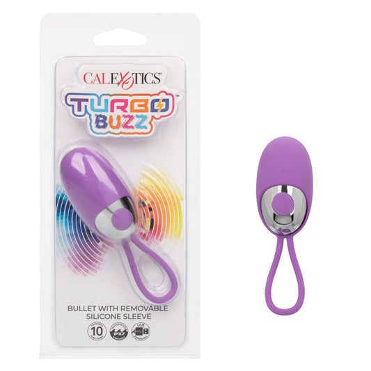 Turbo Buzz™ Bullet with Removable Silicone Sleeve - Purple