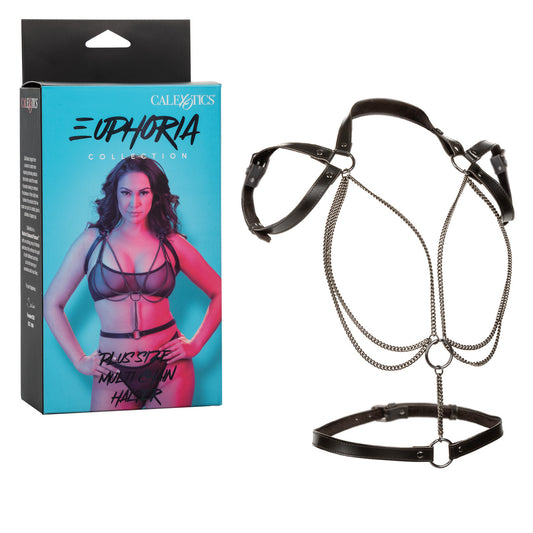 Euphoria Collection Multi Chain Halter - Plus Size - Black