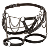 Euphoria Collection Thigh Harness with Chains - Black