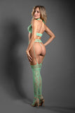 Heart Of Glass 3pc Gartered Stockings Set - BOXED