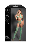 Heart Of Glass 3pc Gartered Stockings Set - BOXED