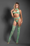 Heart Of Glass 3pc Gartered Stockings Set - BOXED