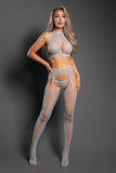 Most Wanted 3pc Gartered Stockings Set