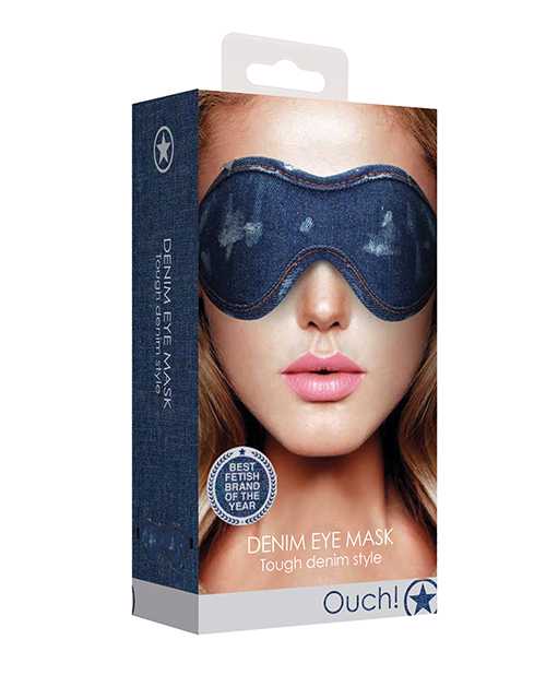 SHOTS DENIM EYE MASK - BLUE