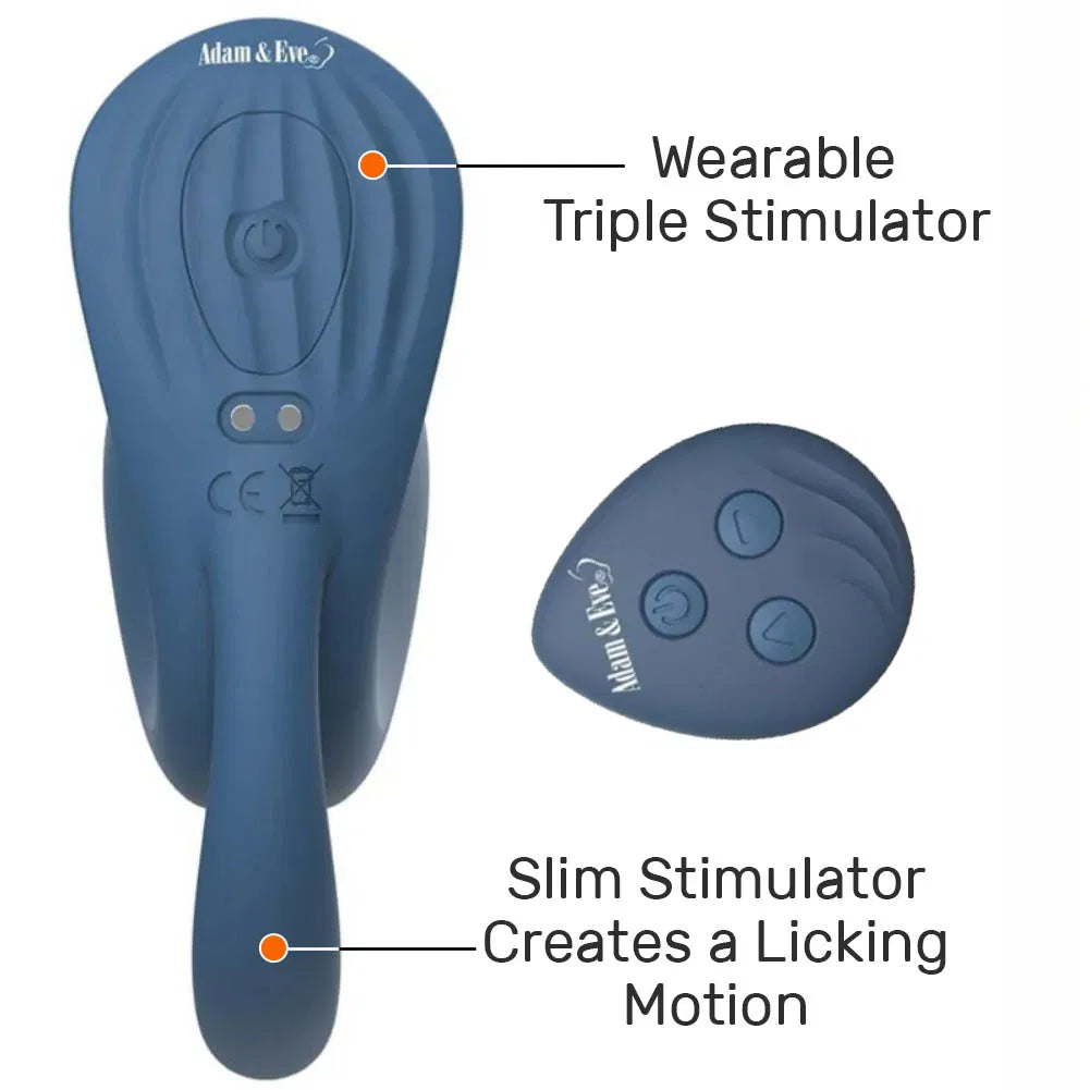 Adam & Eve Licking Vibrator with Remote The Adult Emporium Adam & Eve Licking Vibrator with Remote The Adult Emporium