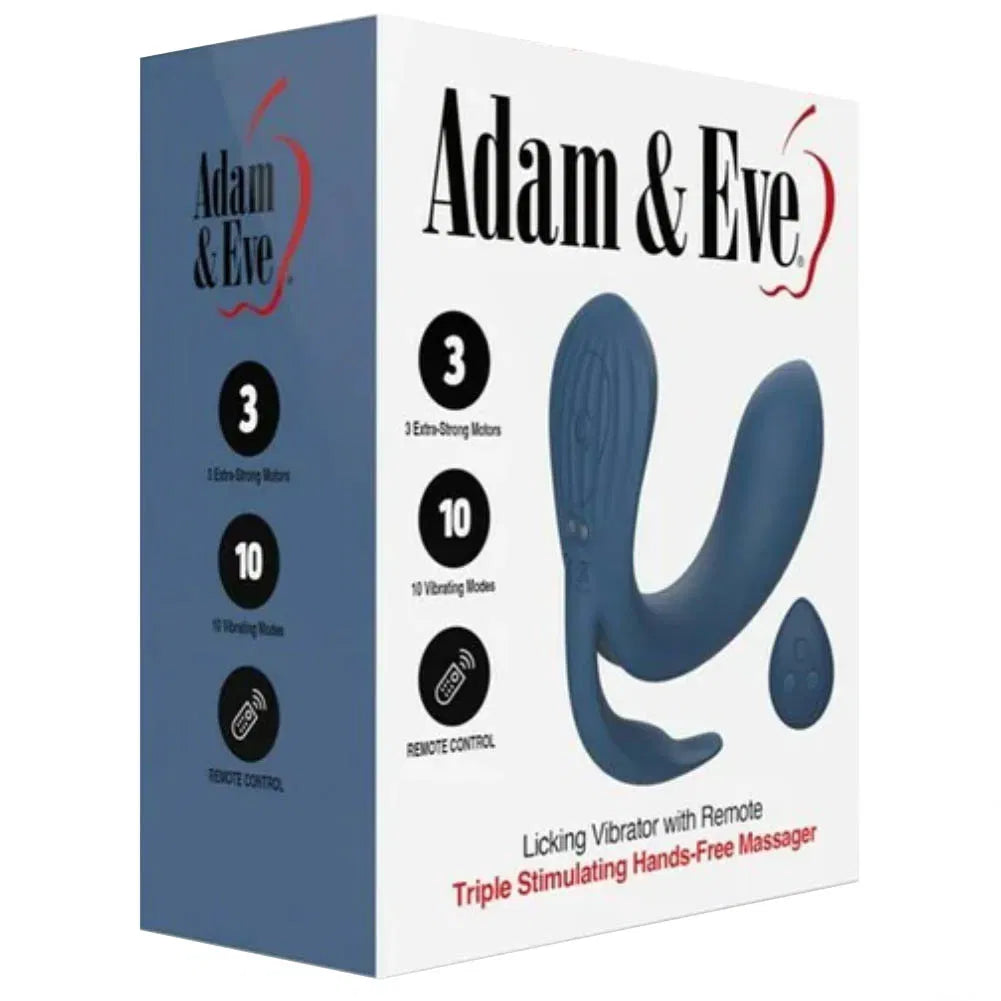 Adam & Eve Licking Vibrator with Remote The Adult Emporium Adam & Eve Licking Vibrator with Remote The Adult Emporium