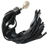 Crystal Knob Handle Black Flogger