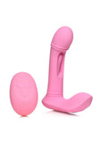 Flickers G-Flick Flicking G-Spot Rechargeable Silicone Vibrator with Remote Control - Pink