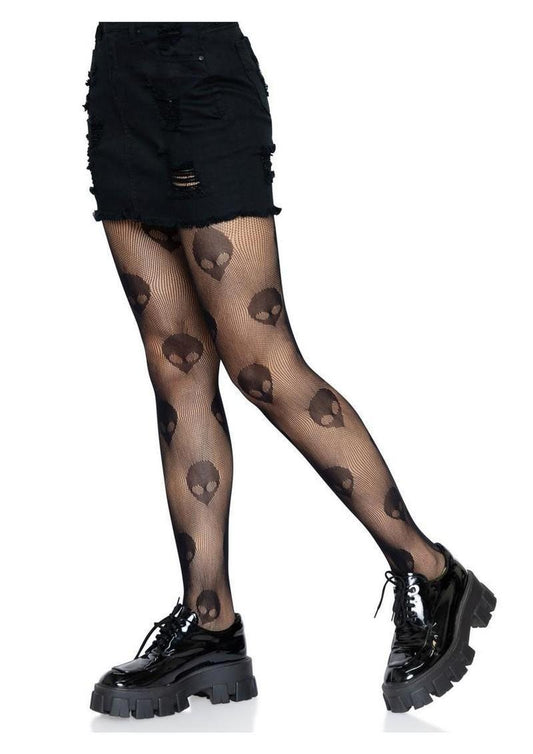 Leg Avenue Alien Net Tights - Black - O/S